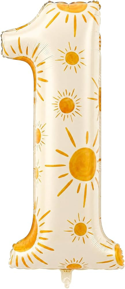 Jenaai Sun Number 1 Balloon First Trip Around the Sun Decorations, 1st Boho Here Comes the Son Ba... | Amazon (US)