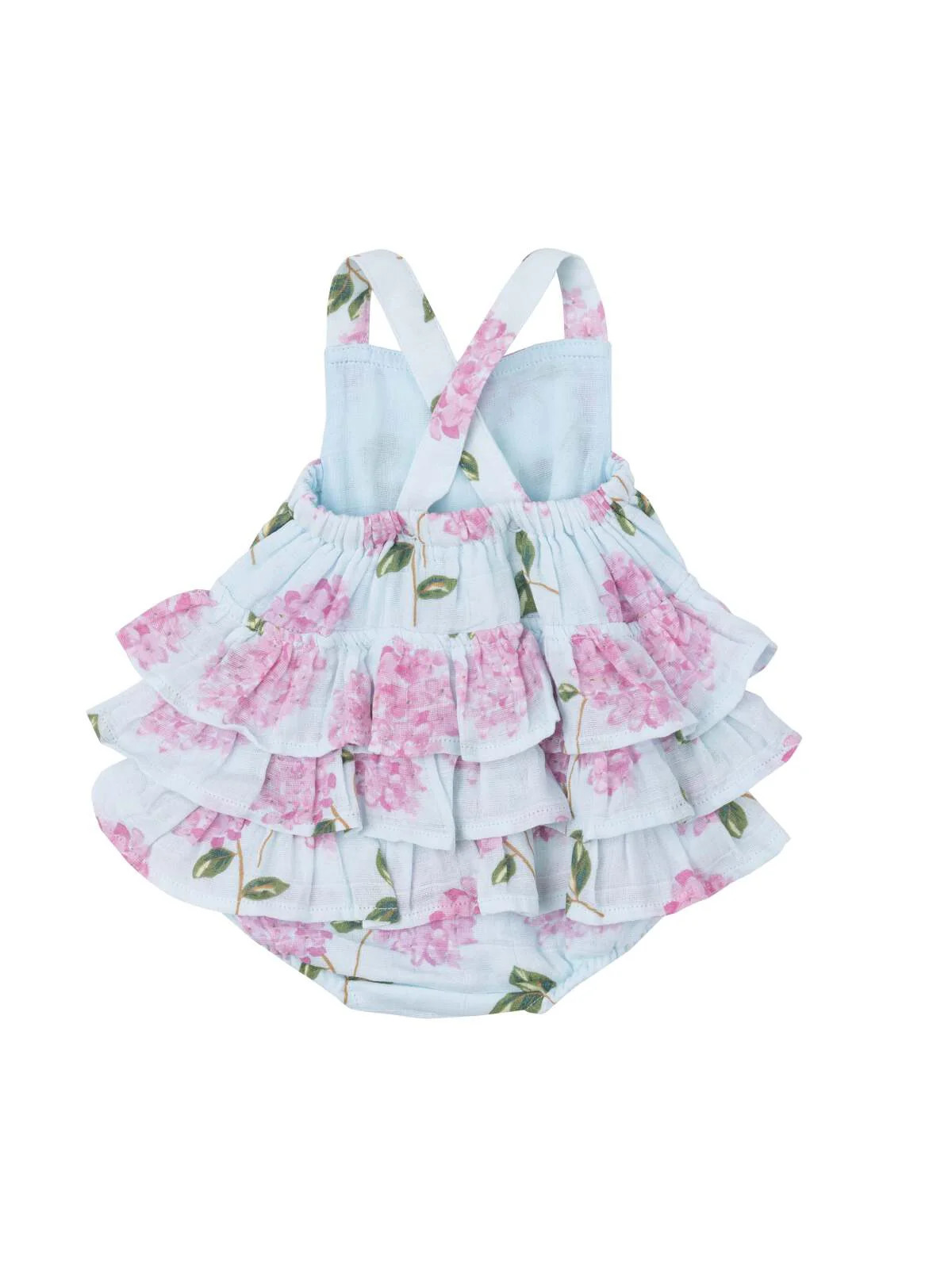 Ruffle Sunsuit, Hydrangeas | SpearmintLOVE