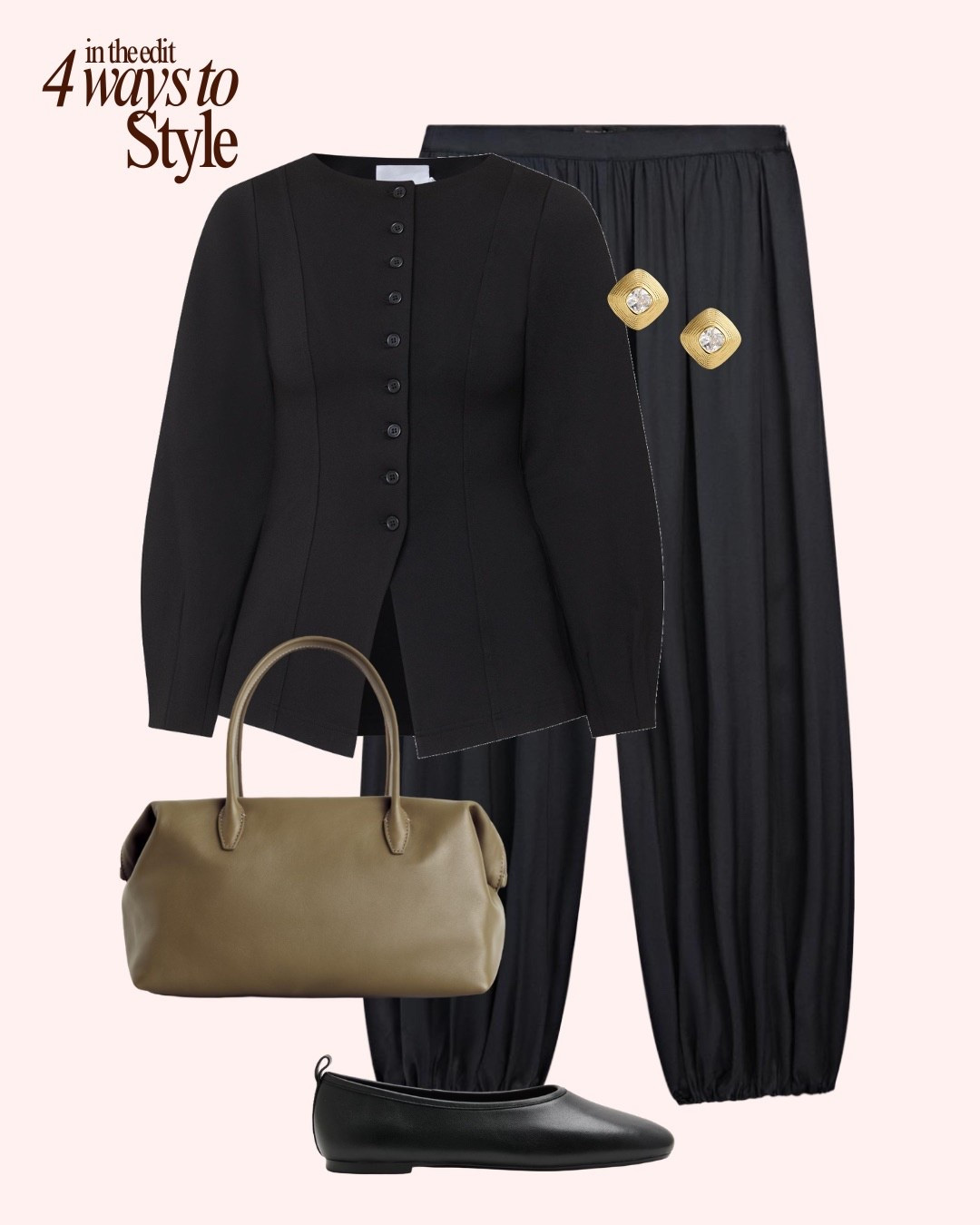  Balloon trouser styling 

Office outfit 
Balloon trouser 
Blazer 
Ballet flats 

#LTKstyletip #LTKspring #LTKeurope
