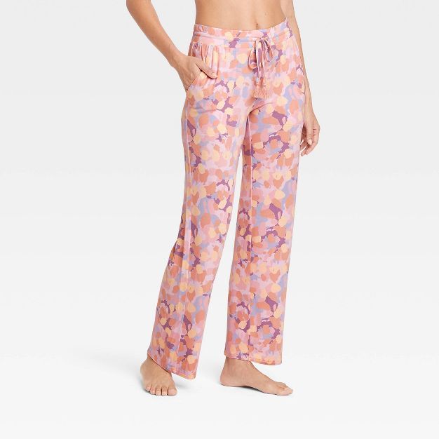 Women's Beautifully Soft Abstract Print Pajama Pants - Stars Above™ Pink | Target