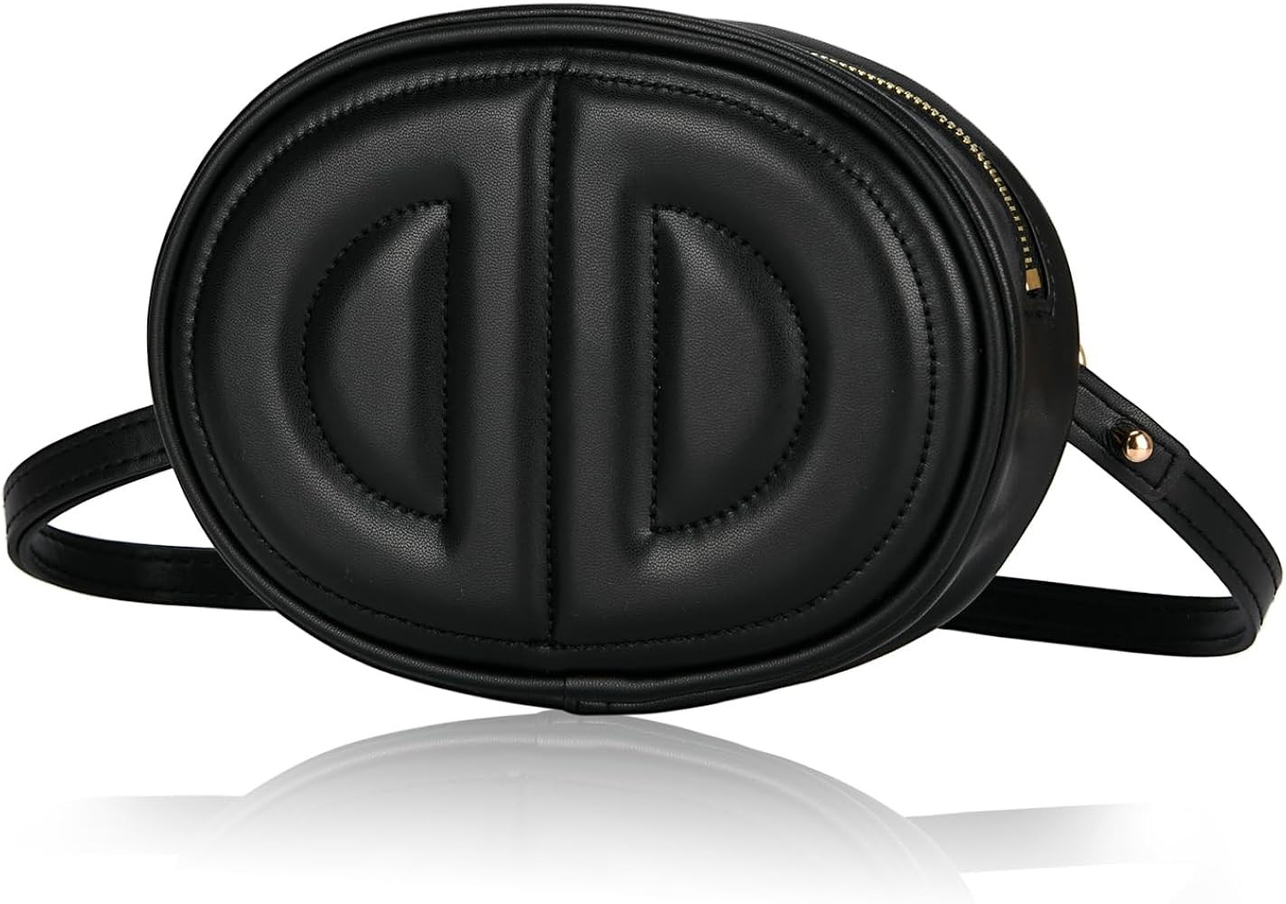 Black H cross bag for women,Fashion Small crossbody pack, Popular exquisite leather belt bag for ... | Amazon (US)