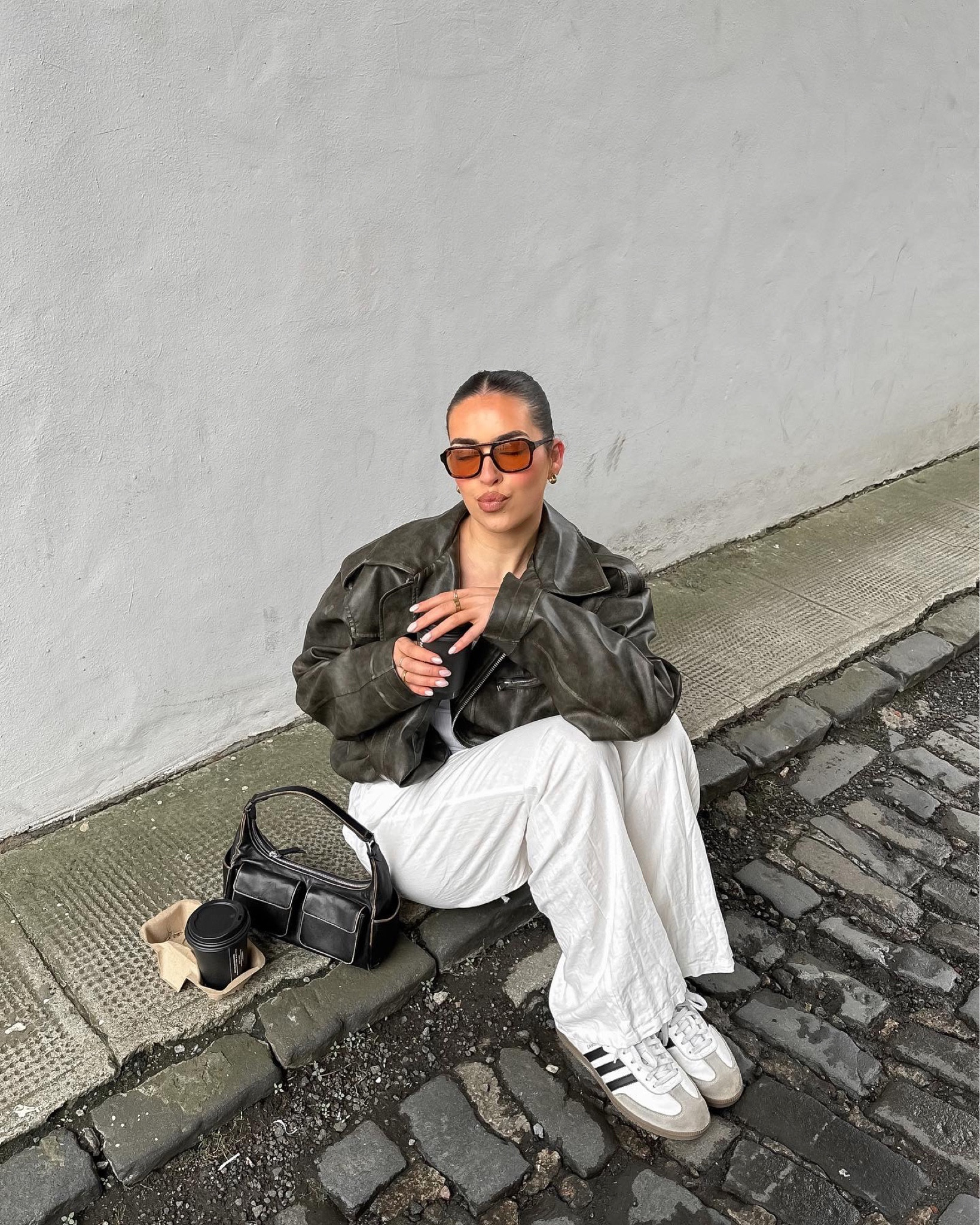 Leather jacket linen trousers samba style 

#LTKeurope #LTKshoecrush #LTKSeasonal