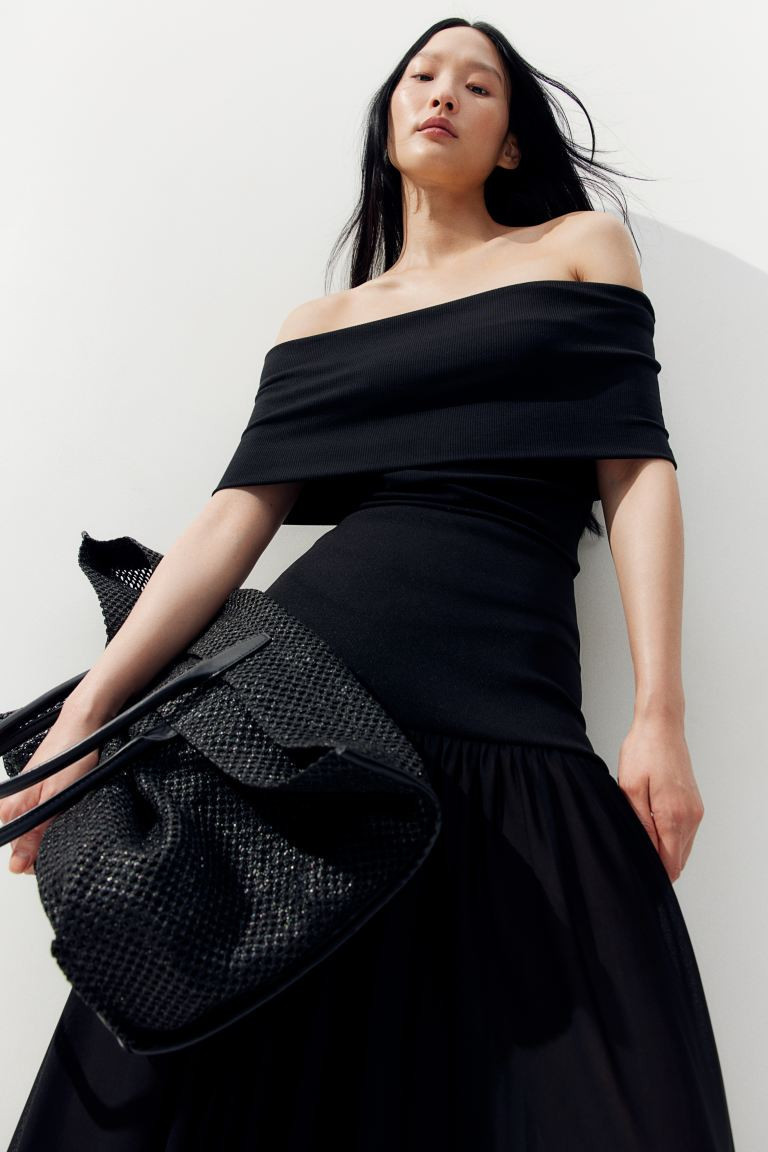 Ribbed off-the-shoulder top | H&M (UK, MY, IN, SG, PH, TW, HK)