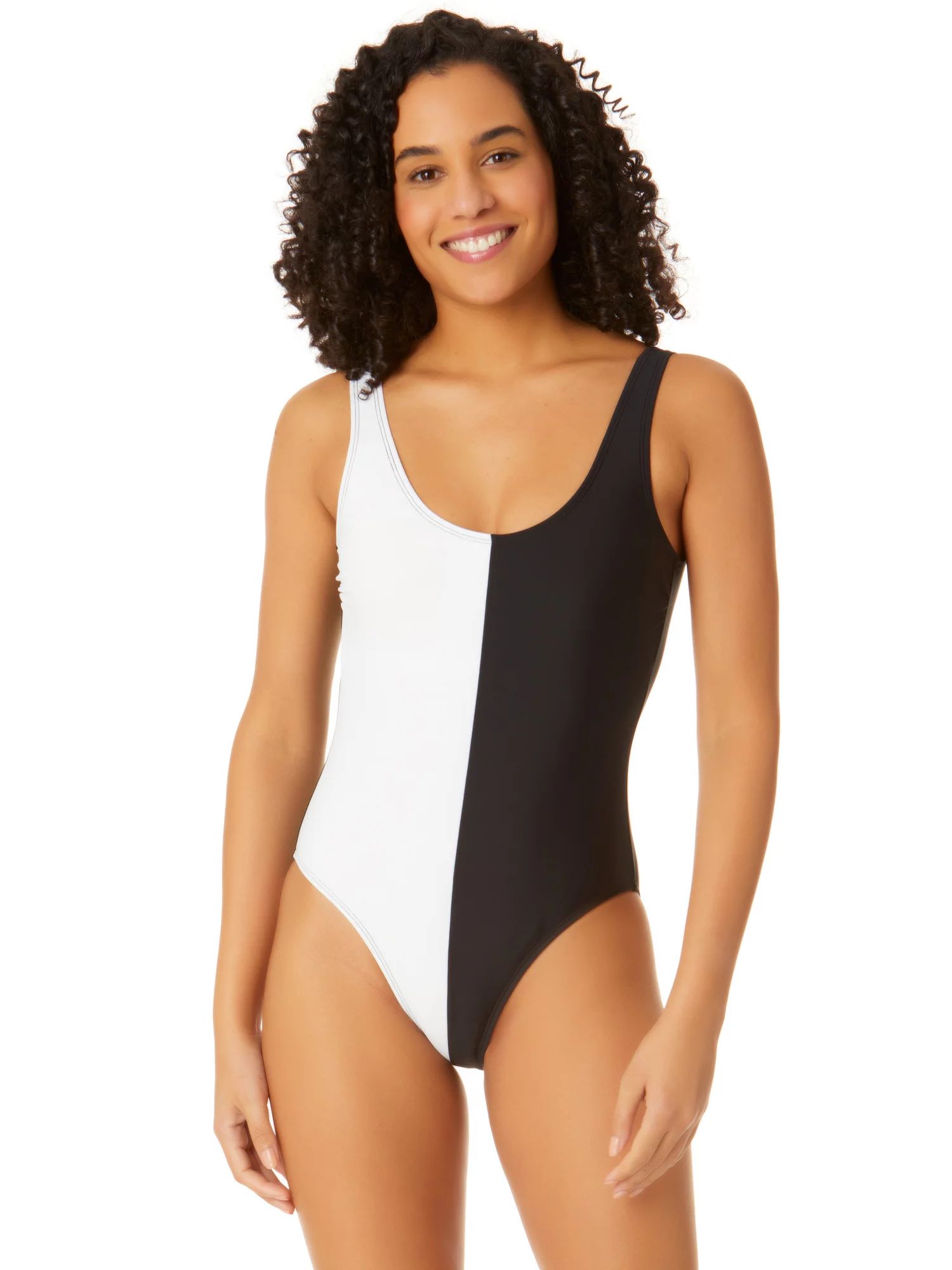 No Boundaries Juniors Colorblock One Piece Swimsuit | Walmart (US)