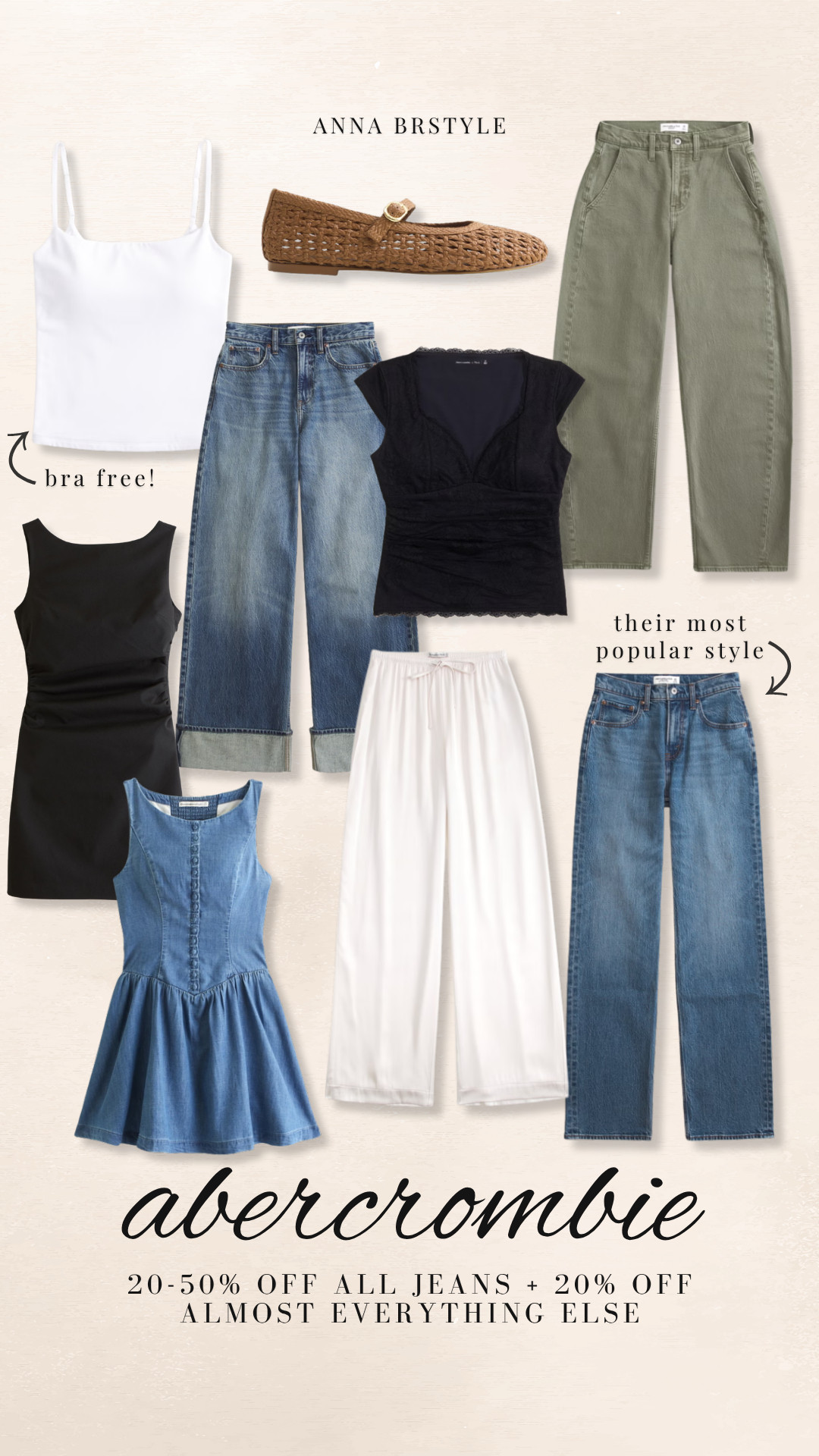 Abercrombie is having one of their best sales, and these are the pieces worth adding to your cart. Their denim is always a favorite, but I'm also eyeing the bra-free tank, easy dresses, and everyday basics that you'll wear well beyond this season.

Abercrombie sale, Abercrombie jeans, denim, fall fashion, everyday basics, bra-free tank, casual dresses, wardrobe staples, women's fashion, sale finds, annabrstyle 

 #LTKootd #LTKSeasonal #LTKSaleAlert