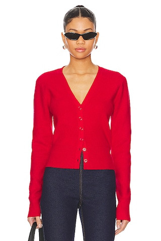GUIZIO Camelie Cardigan Top in Poppy from Revolve.com | Revolve Clothing (Global)