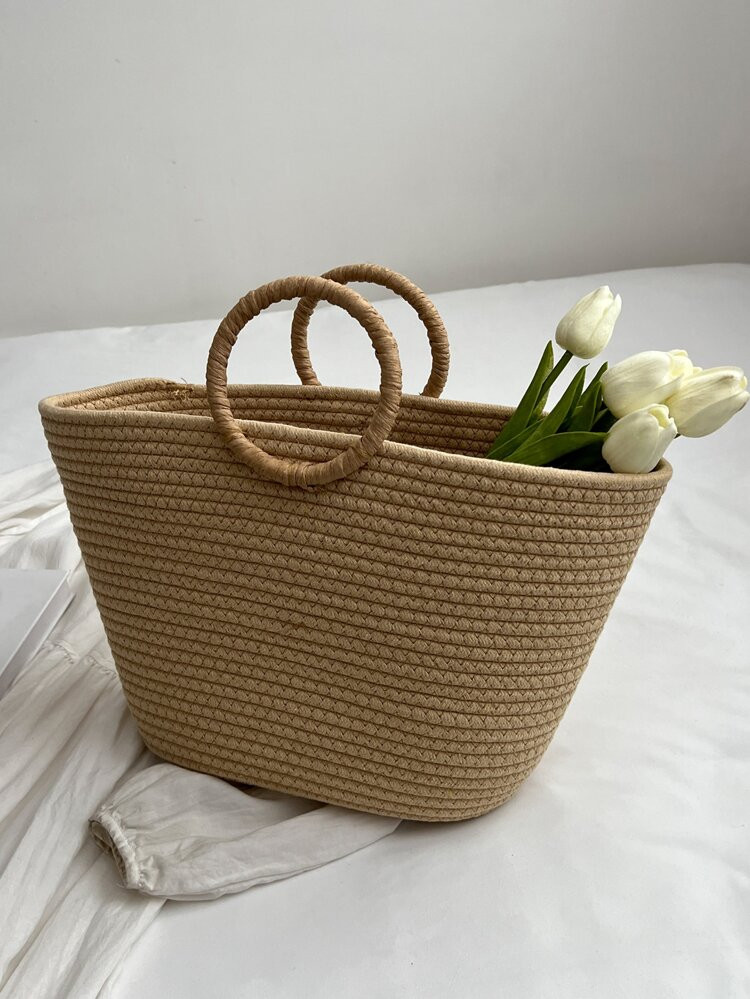 New
     
      Minimalist Straw Bag | SHEIN