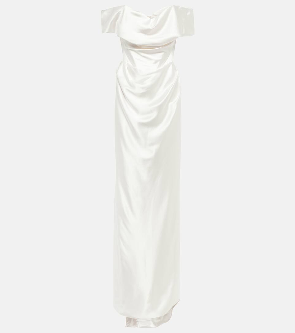 Bridal Long Cocotte silk satin gown | Mytheresa (US/CA)