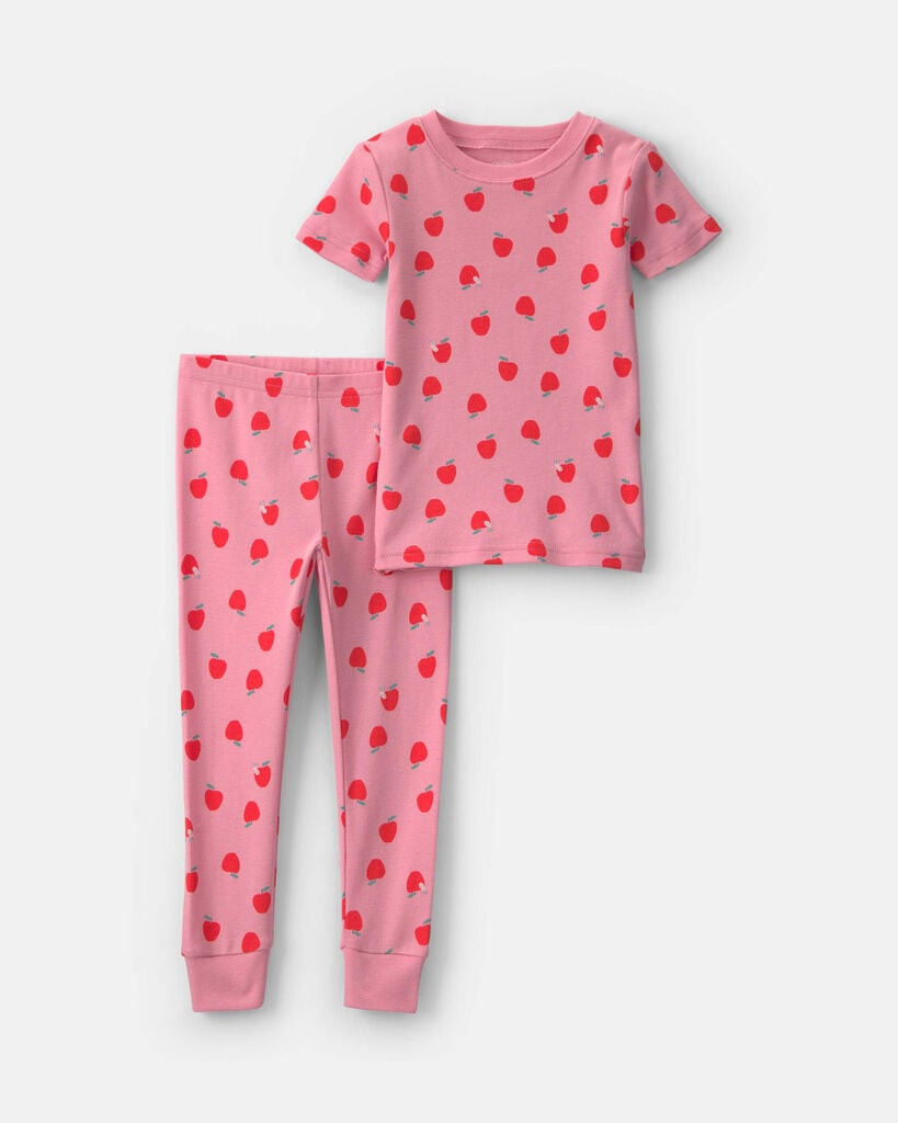 Carter's toddler girl apple 100% cotton 2-piece pajama set 2T Pink | Carter's Inc