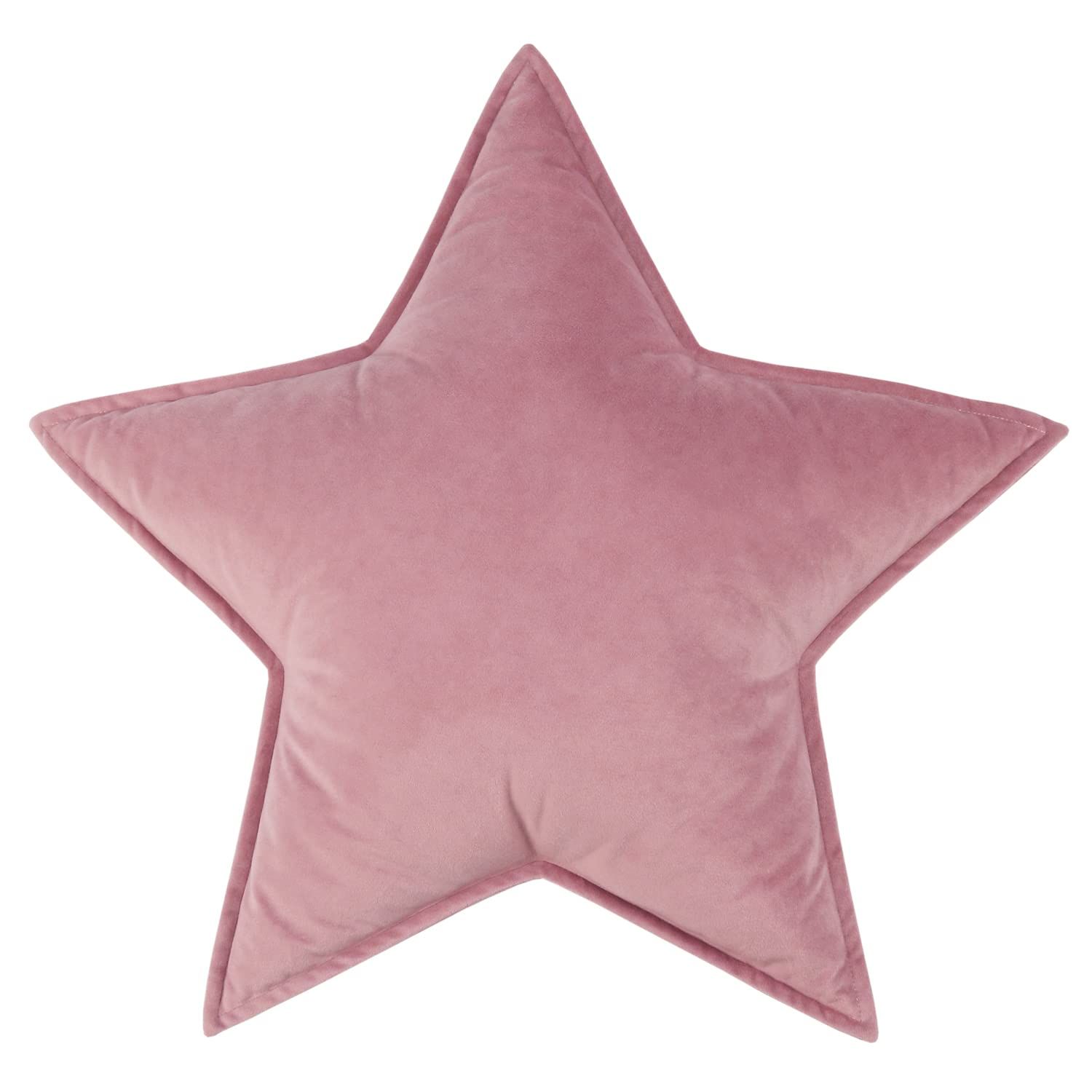 Star Moon Shaped Pillow Soft Velvet Nursery Stuffed Throw Pillows for Kids Room Reading Nook Decor Gift (Star, Dusty Pink) | Amazon (US)