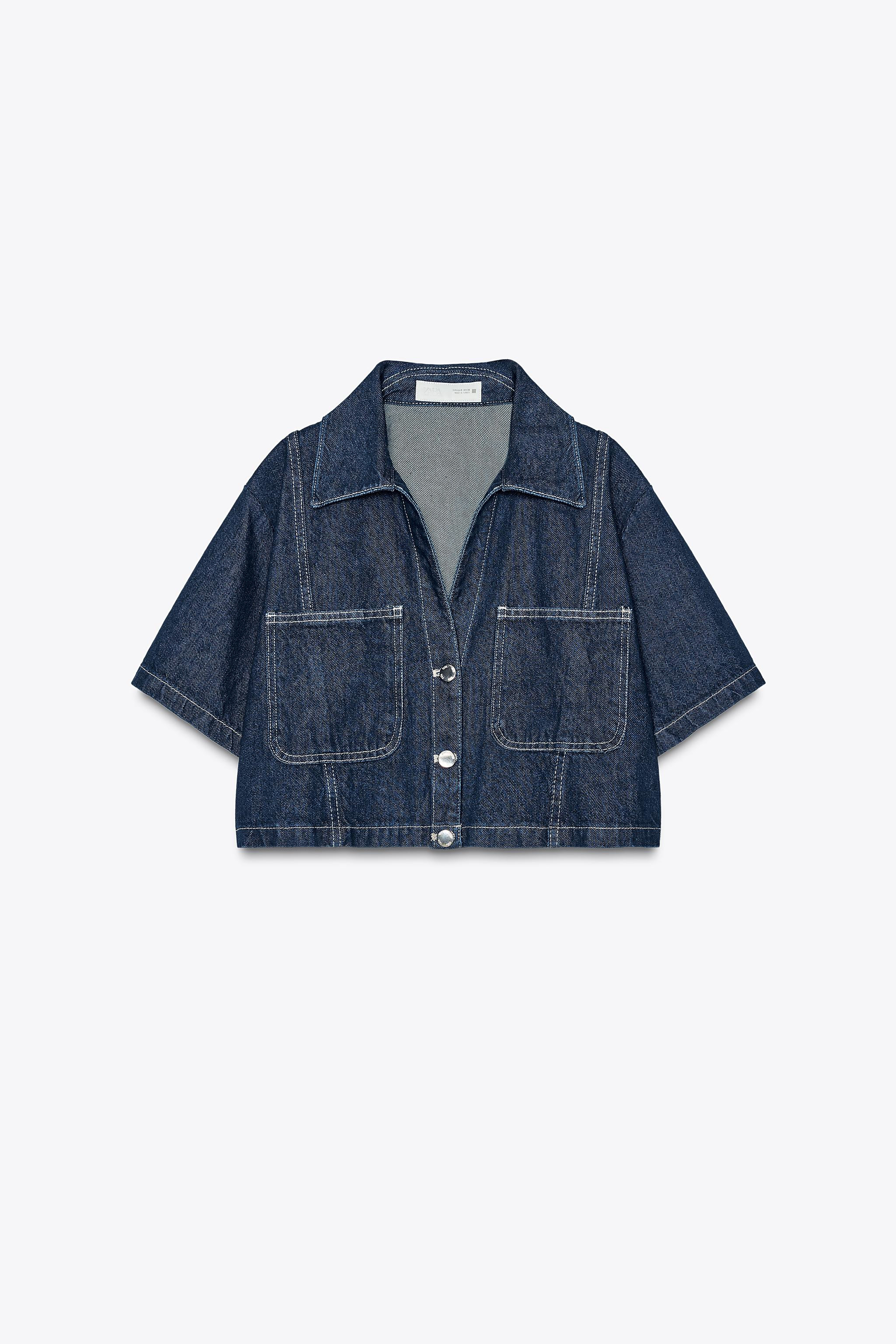 Z1975 SHORT DENIM SHIRT | Zara US