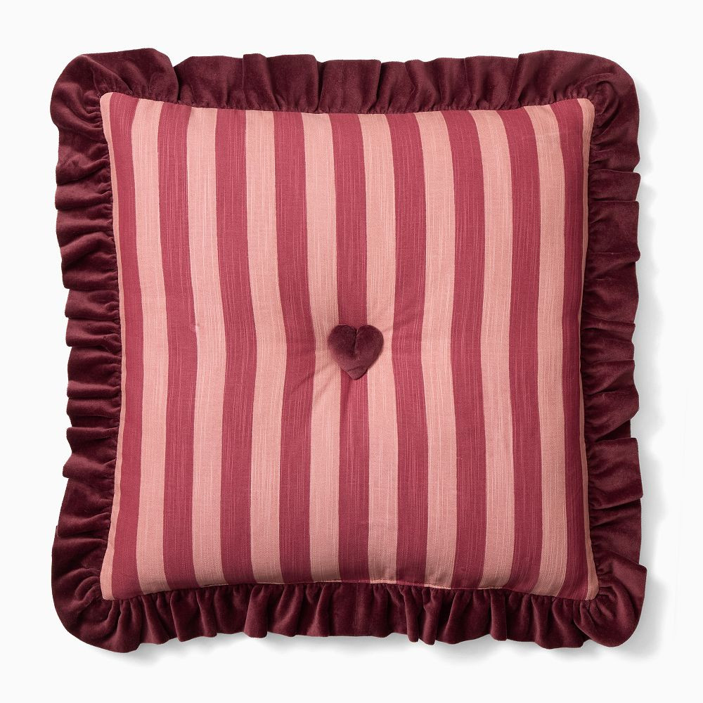 Button-Tufted Heart Pillow Cover | West Elm (US)