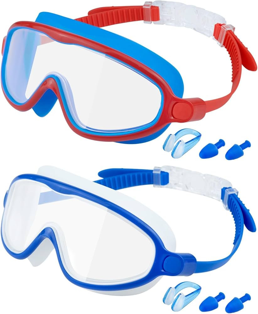 Rantizon Swim Goggles 2 Pack, Wide View Anti Fog&UV Swimming Goggles for Audlt, No Leaking Pool A... | Amazon (US)