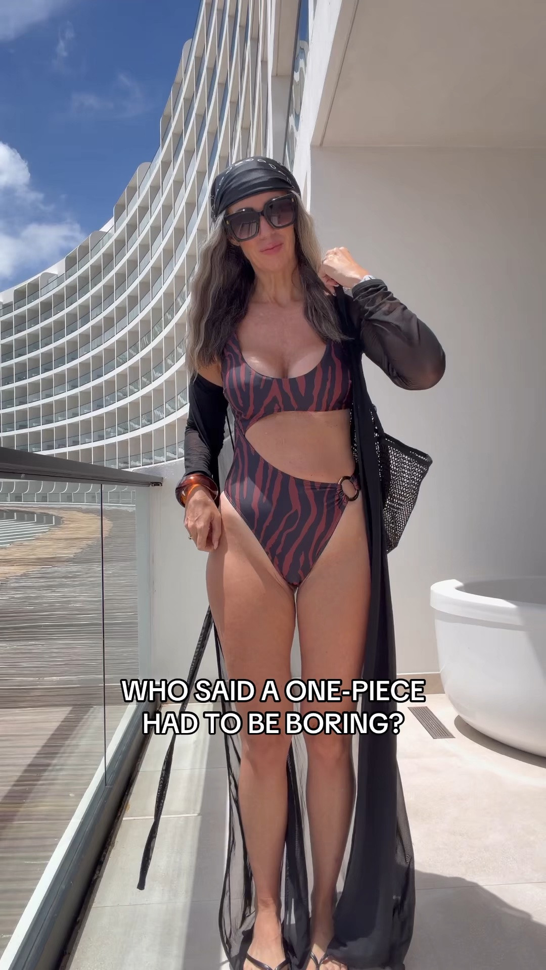 Who says a one piece has to be boring? Wearing size M in this sexy one piece on our vacation to mexico! All the accessories elevate the final look!

#LTKOver40 #LTKTravel #LTKSwim