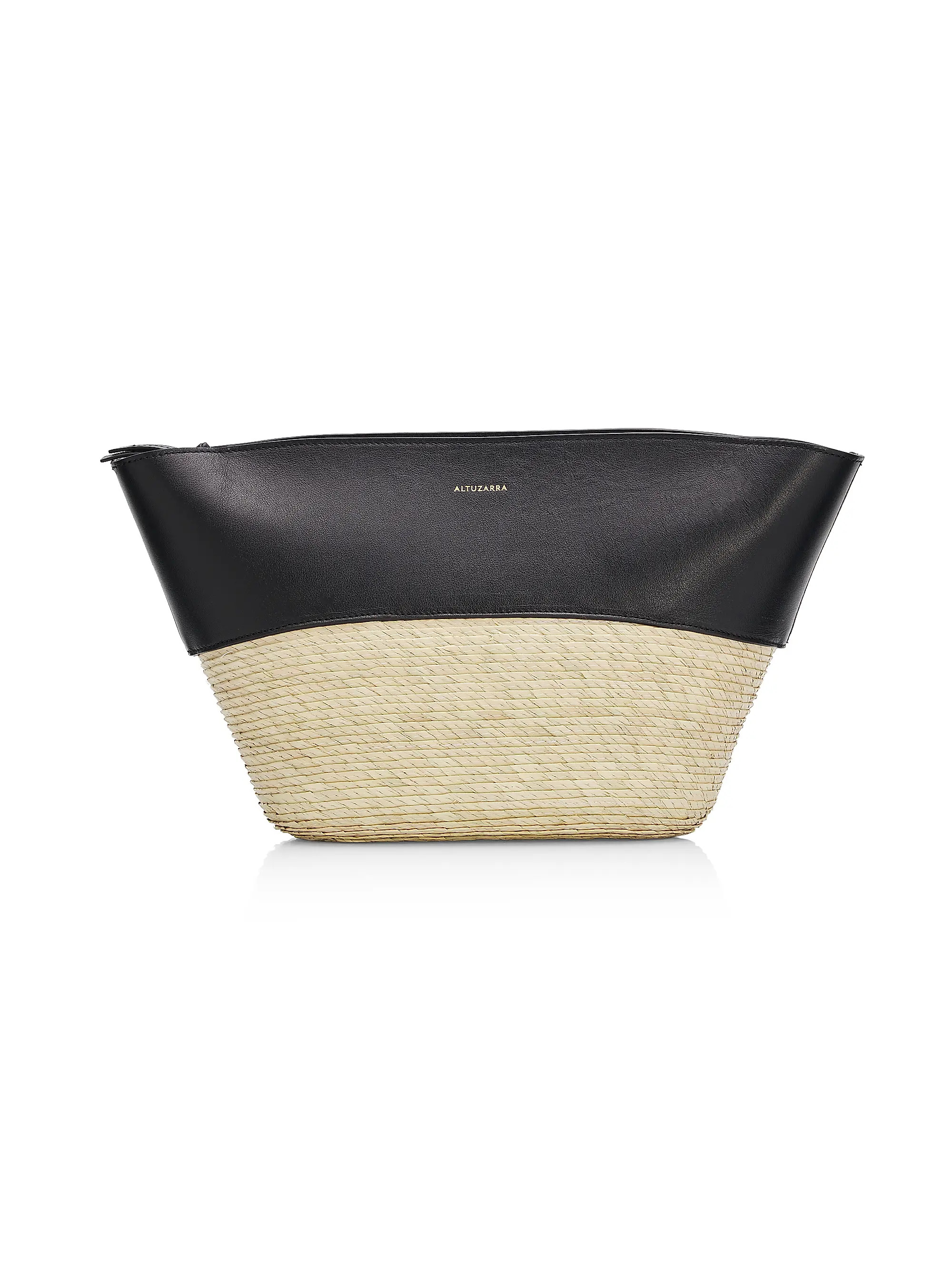 Altuzarra Basket Woven Palm & Leather Clutch | Saks Fifth Avenue | Saks Fifth Avenue