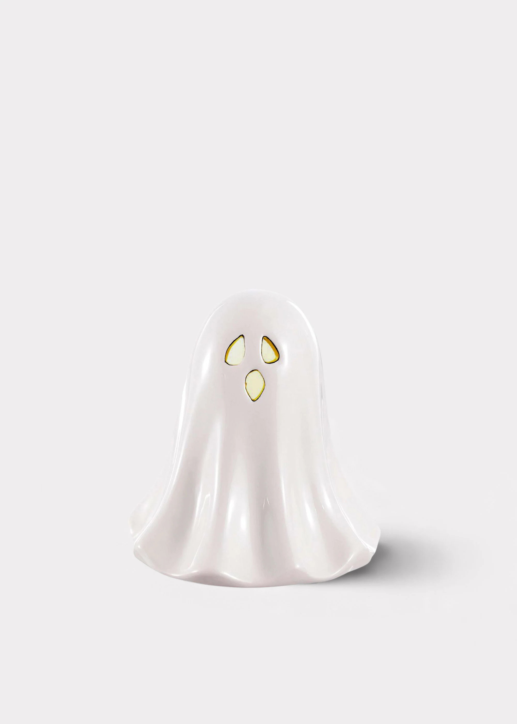 White Ceramic Ghost Halloween Decoration with Lights - 4.5 | Afloral