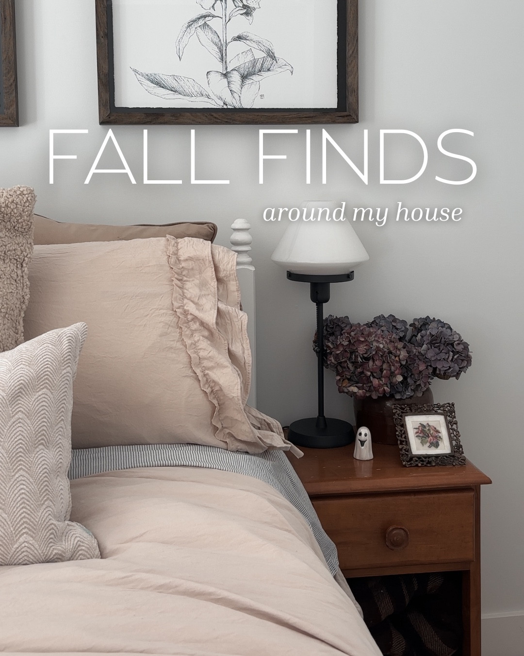 I’ve officially transitioned my home into full fall mode, and it’s amazing how these small accents can completely transform a space. These are some of my favorite decor pieces that are actually in my home that adds to that cozy, autumnal vibe: a fall garland, mini ceramic Halloween ghost figurines, a faux floral arrangement that looks like McGee and Co. or Amber Interiors, a rustic planter, magnetic Halloween bats, and faux moss stems  

#LTKSeasonal #LTKHalloween #LTKHome