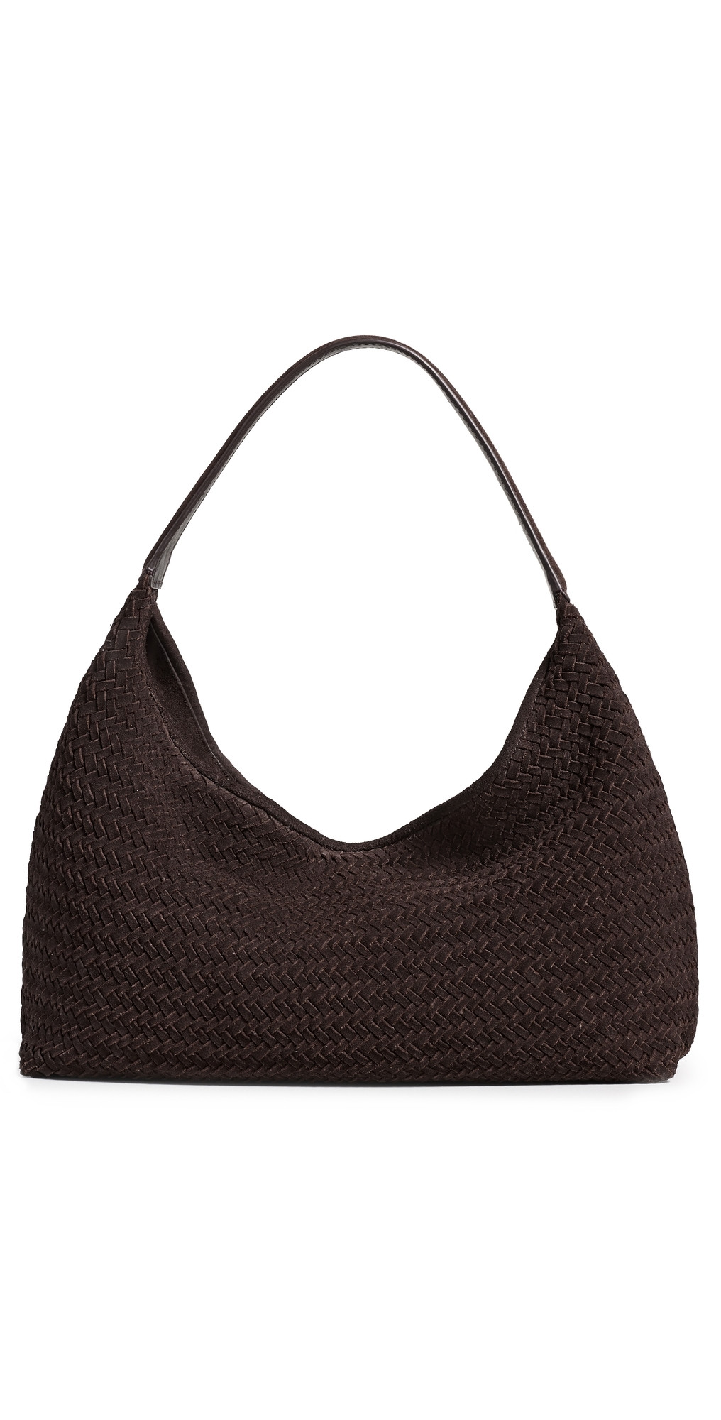 Madewell Slouchy Shoulder Woven Suede Bag Dark Carob One Size | Shopbop