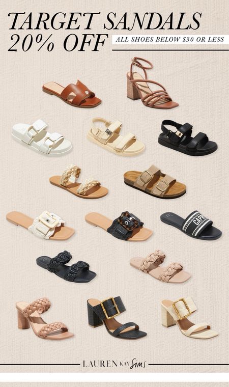 target is doing 20% off all sandals! 🫶🏻 here are my faves and they’re all under $30! 


#target #sandals #resortwear #springbreakoutfit #targetfind #springsandals #summersandals 

#LTKswim #LTKstyletip #LTKfindsunder50