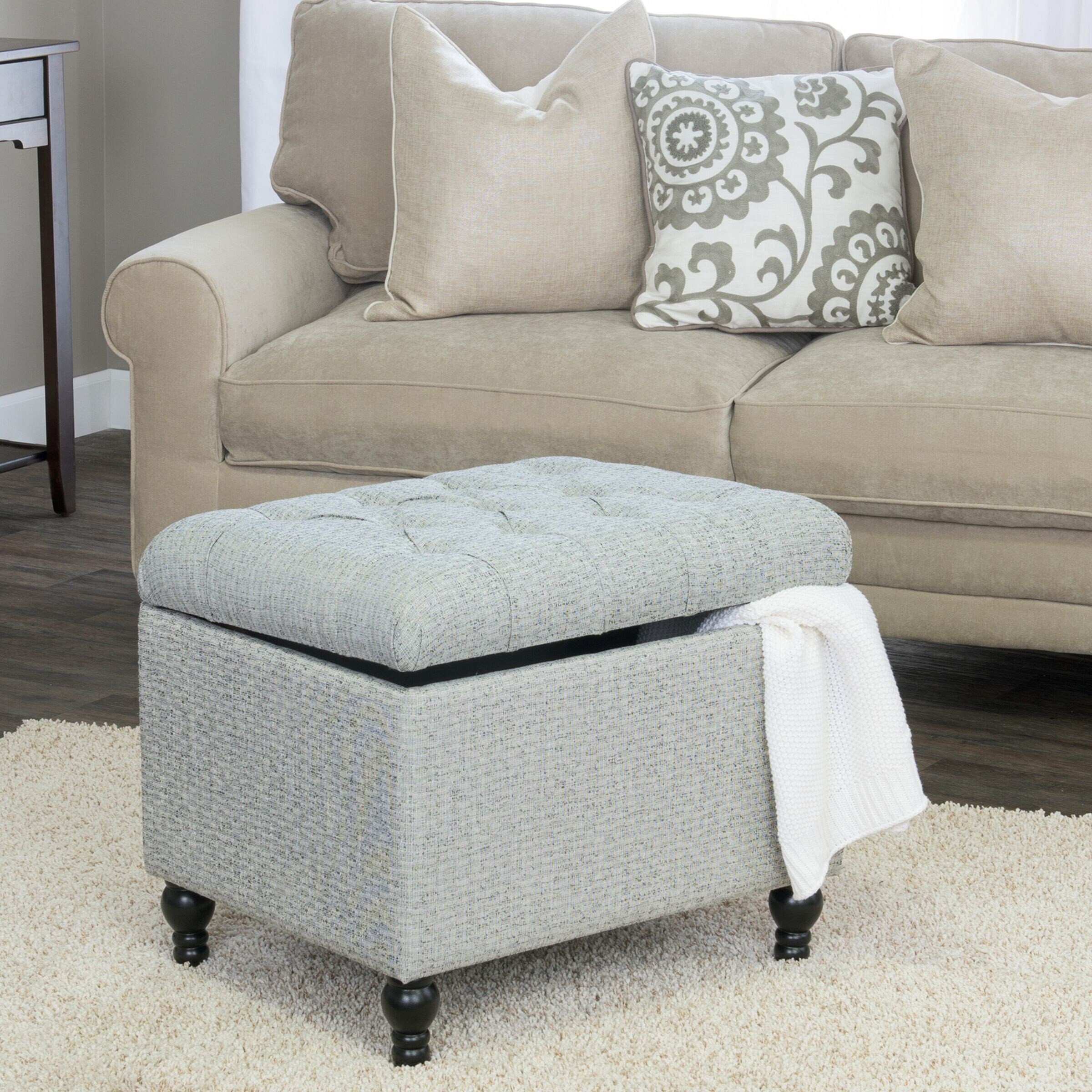 HomePop Medium Tufted Storage Ottoman | Bed Bath & Beyond