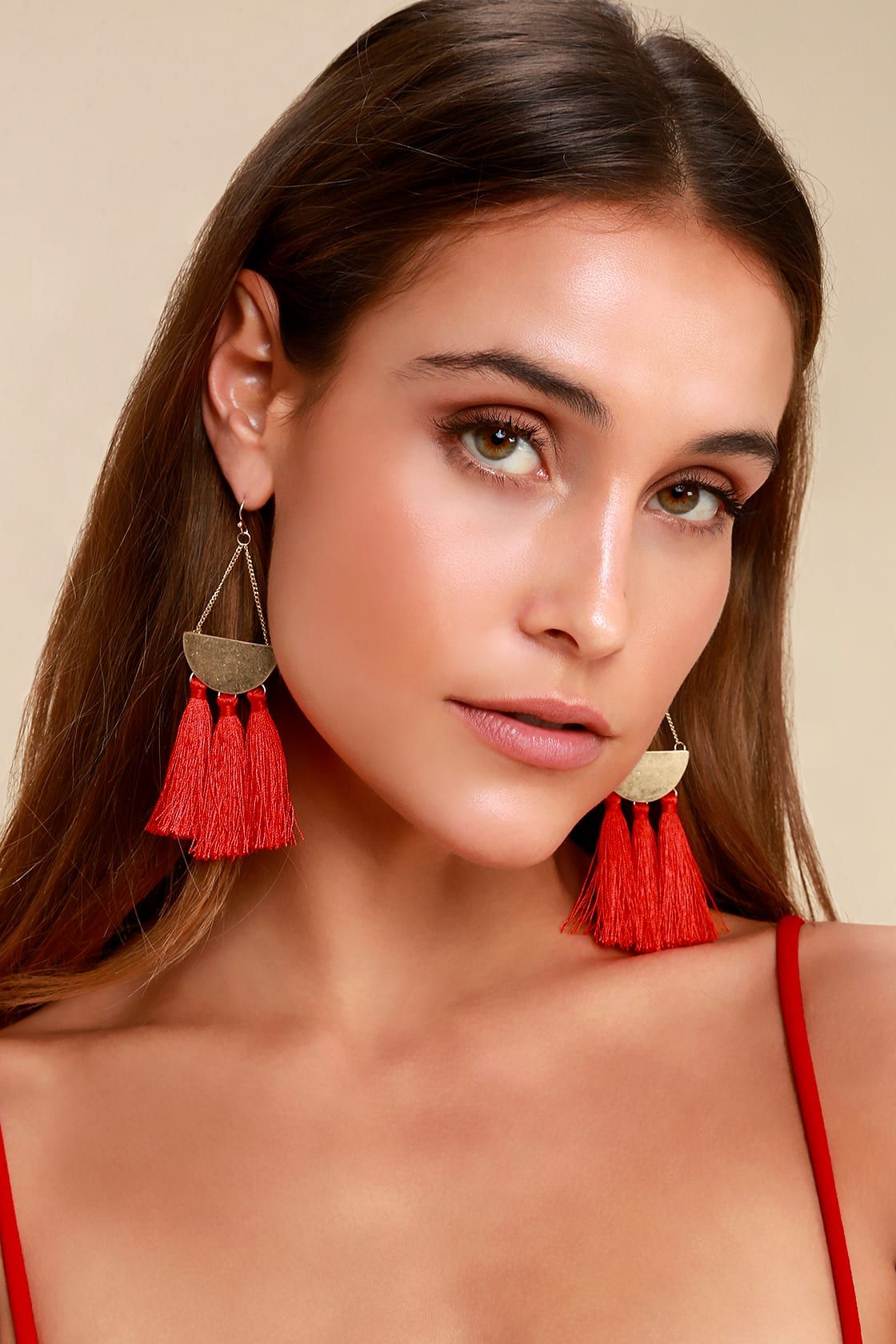 Arriba Red Tassel Earrings | Lulus (US)