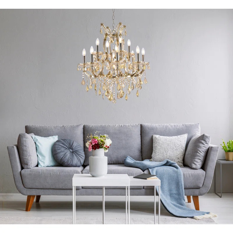 Stockard 13 - Light Glass Tiered Chandelier | Wayfair North America