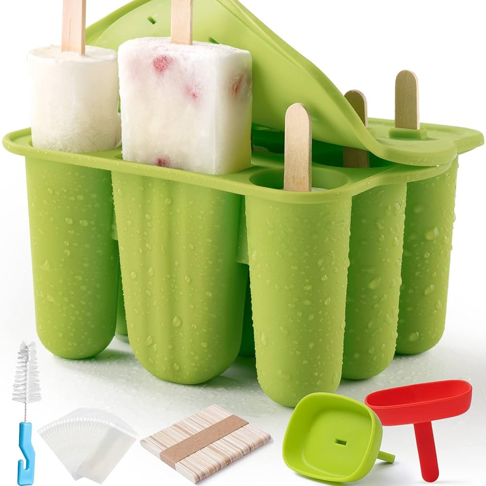 Popsicle Molds for Kids, 9 Pieces Popsicles Molds Silicone BPA- Free Popsicle Maker Ice Pop Mold ... | Amazon (US)