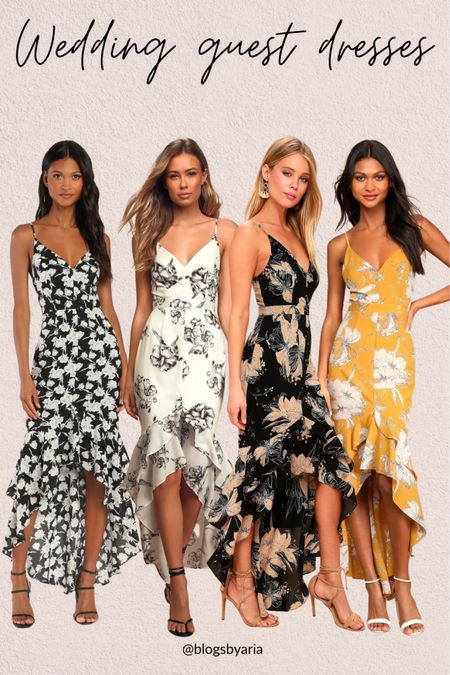 Wedding guest dresses. This beautiful dress comes in an array of prints that are all so flattering perfect options to wear to a wedding this spring! 

#LTKstyletip #LTKSeasonal #LTKwedding