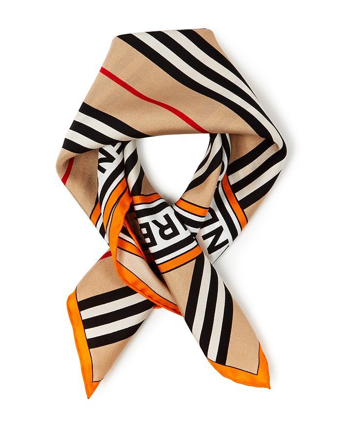 Icon Stripe & Logo Square Silk Scarf | Bloomingdale's (US)