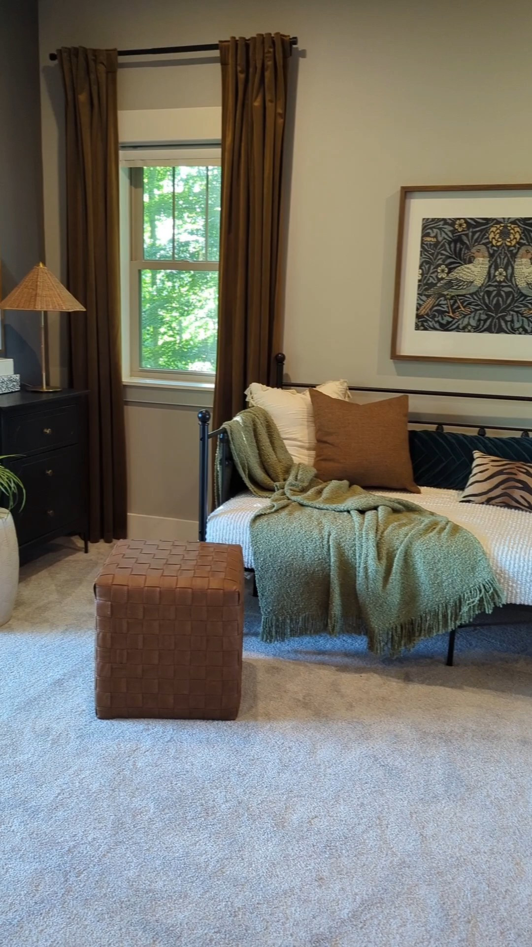 The second daybed in my home! Lots of texture and pattern with the pillows. The black chest was a FB Marketplace find — I added metal legs to give it some height. And I love when a $5 print has a tapestry feel and looks like a million bucks! #daybed #birdart #williammorris

#LTKHome #LTKFindsUnder100 #LTKFindsUnder50