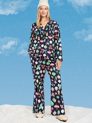 Printed Flannel Pajama Pant Set for Women | Old Navy (US)