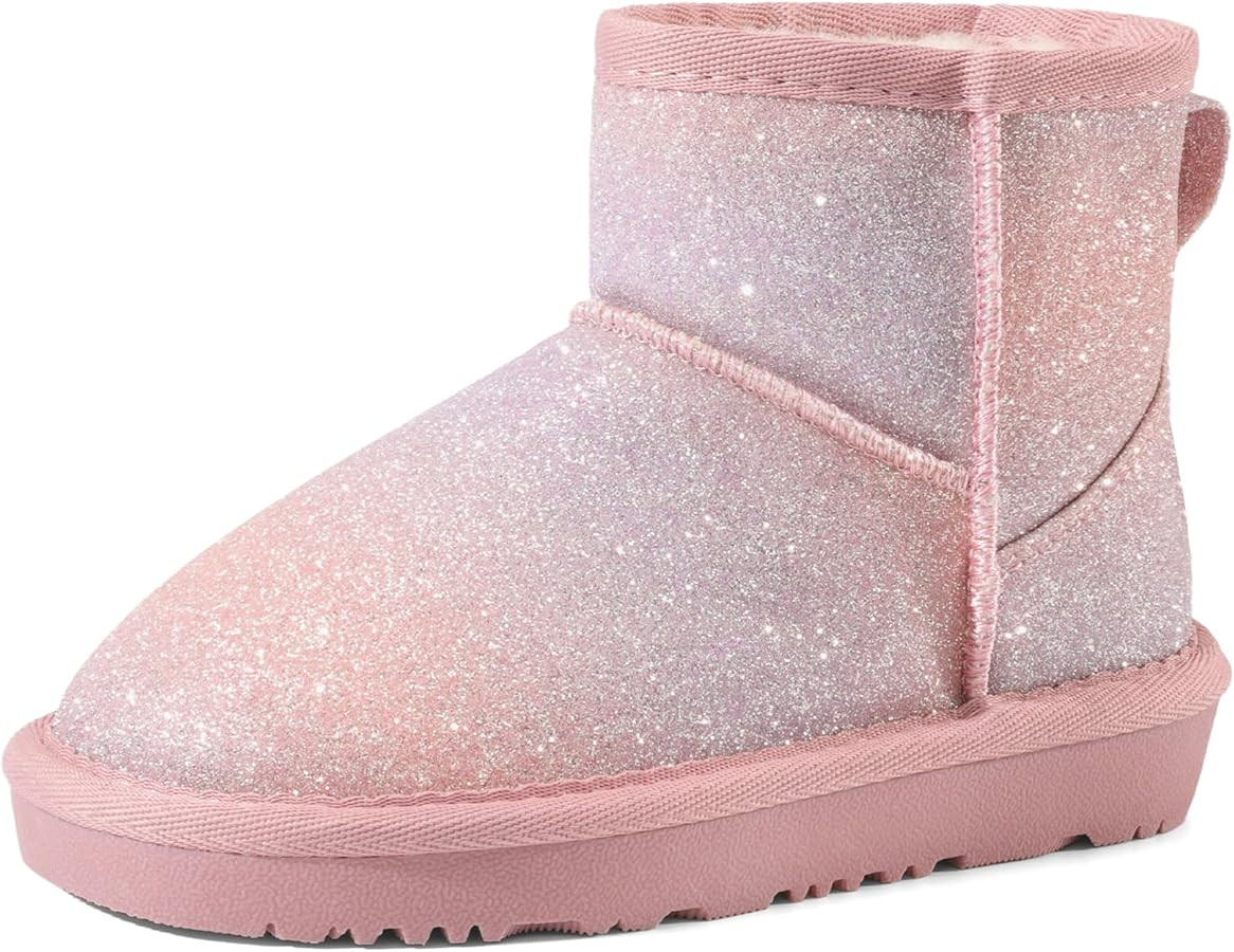 DREAM PAIRS Girls Boys Boots Kids Winter Ankle Faux Fur Lined Snow Shoes FuzzyClassic Kid's Low B... | Amazon (US)