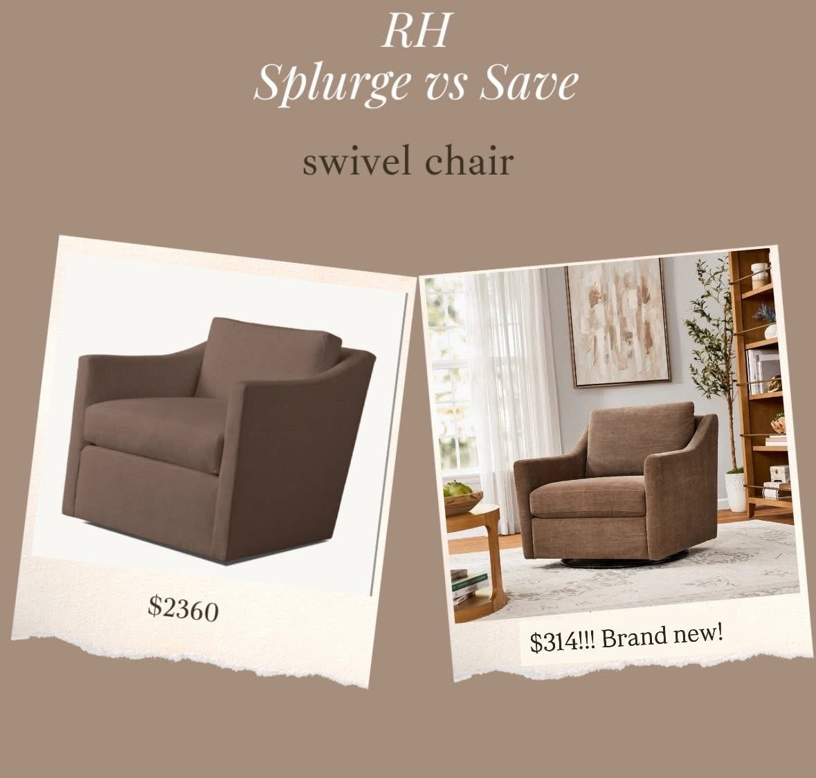 First restock since its launch!!!!! My Texas house dropped the most stunning RH inspired swivel chair in September & it sold out quickly! Finally back!!!!!! 🚨🚨