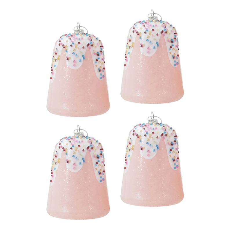 4-Count Pink Gumdrop Ornaments, 6.3", Plastic, sold by At Home | At Home