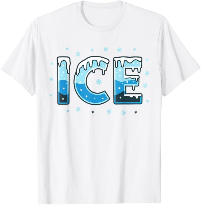 Ice Shirt Adult Kids Men Women Fire and Ice Costume T-Shirt | Amazon (US)