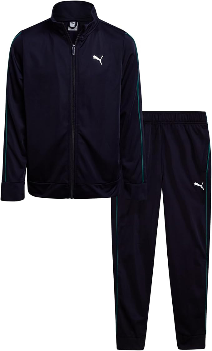 PUMA Boys Pants Set - 2 Piece Tricot Athletic Zip Up Jacket Sweatshirt and Active Jogger Pants - ... | Amazon (US)