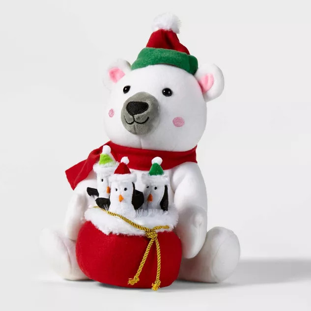 13" Animated Polar Bear with Penguins Decorative Figurine - Wondershop™ | Target