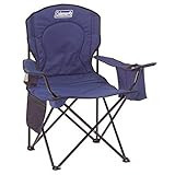 Coleman Portable Camping Quad Chair with 4-Can Cooler, Cushioned Seat & Back with Side Pockets & Cup Holder, Carry Bag Included | Amazon (US)