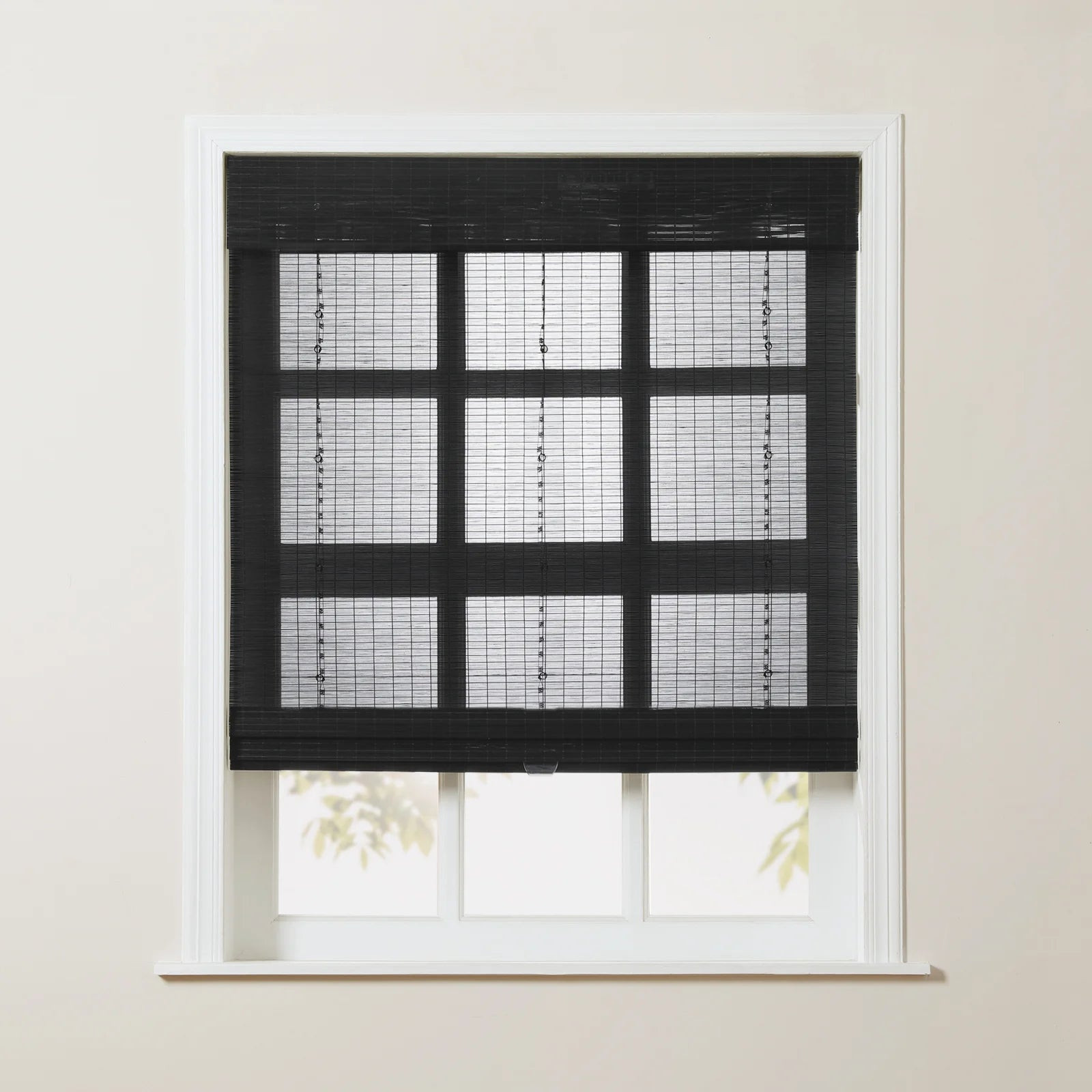 Sybil Bamboo Roman Shade - Moonless Night | TWOPAGES