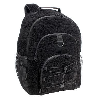 Gear-Up Solid Cozy Black Sherpa Backpack | Pottery Barn Teen