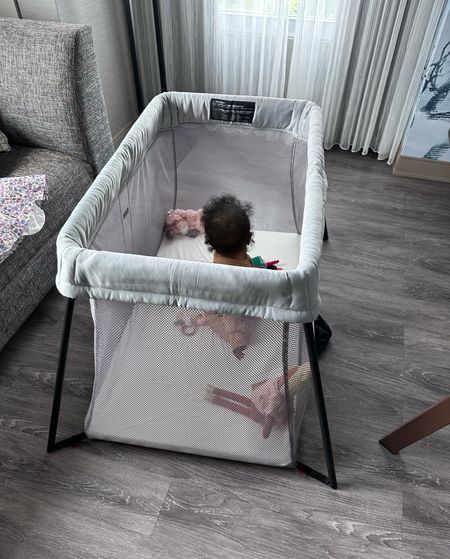 Travel crib! We’ve used this for a couple of months & I honestly don’t know how we ever traveled without it! We use it as a playpen during the day & then a crib at night! Perfect for trips and super easy to check with baggage! 

#LTKtravel #LTKbaby