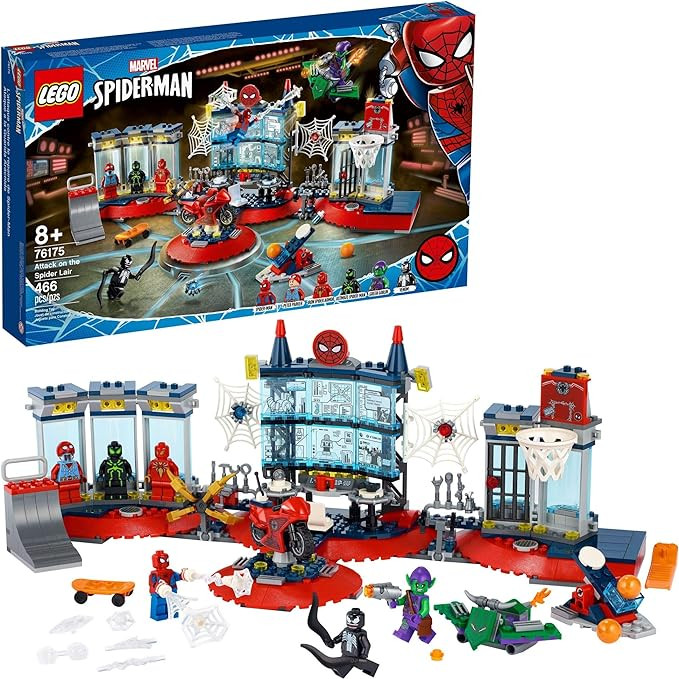 LEGO Marvel Spider-Man Attack on The Spider Lair 76175 Cool Building Toy, Featuring The Spider-Ma... | Amazon (US)