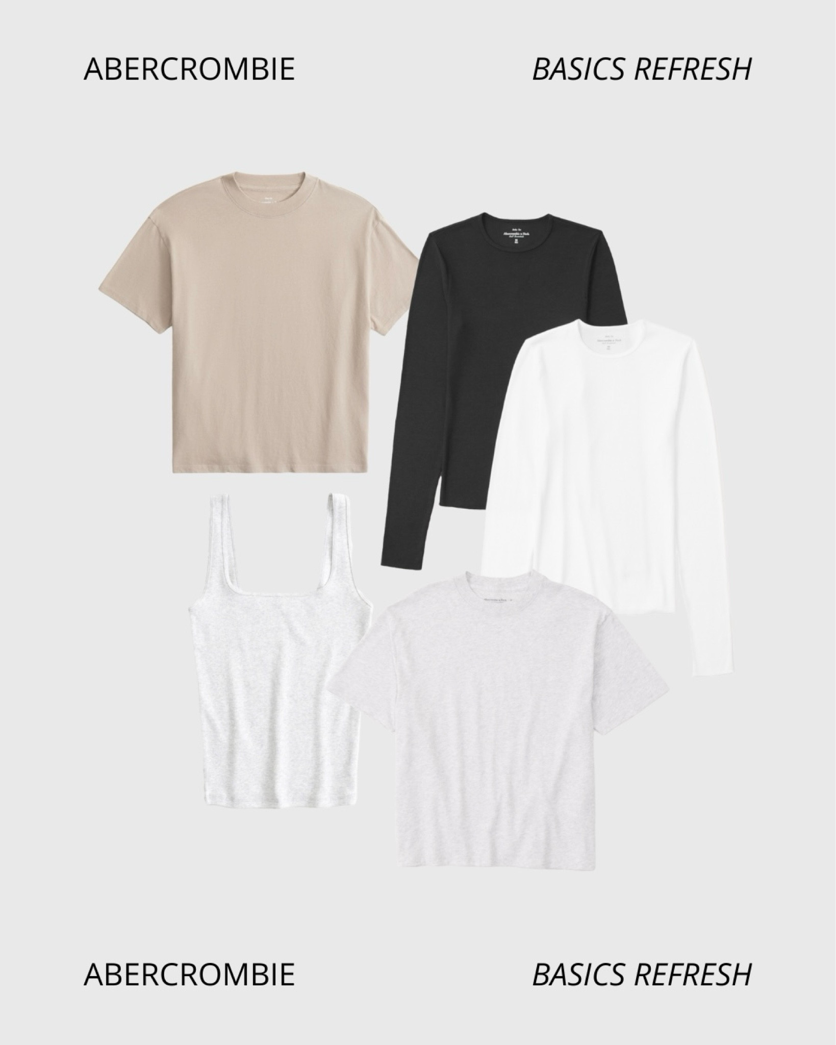 A recent spring basics refresh order from Abercrombie.



#LTKstyletip #LTKfindsunder50