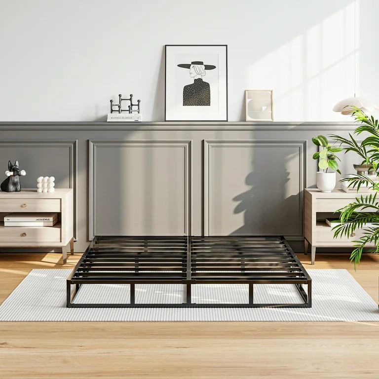 5 inch Queen Metal Box Spring, Durable Mattress Foundation, Fabric Cover Included, Easy Assembly | Walmart (US)