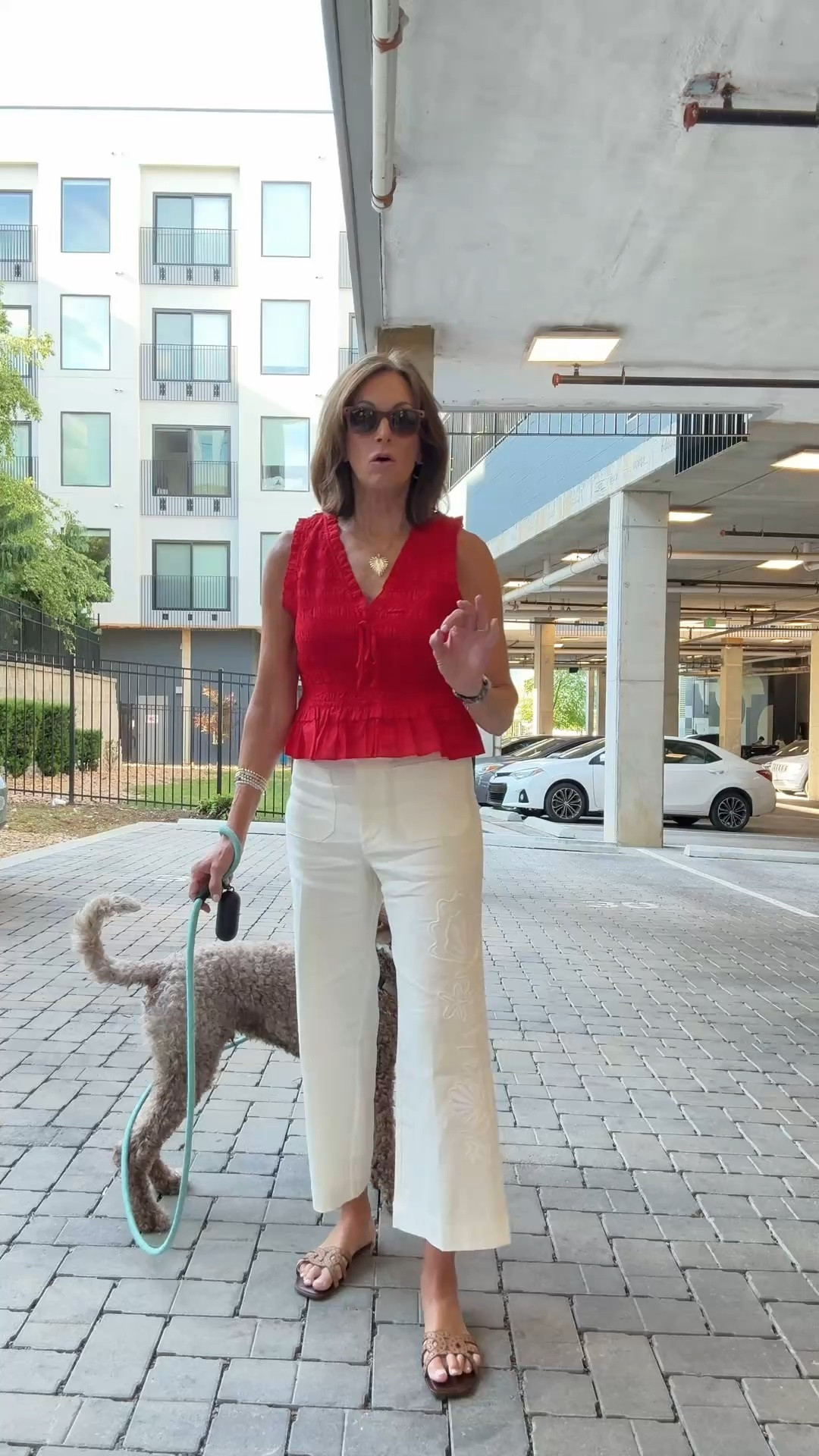 Red smocked top - large 
Linen pants with appliqué detail- 29 reg 
Linen shirt - medium 
Linen shorts - small
Popover top - medium 
White pants / 6 tall 
Jumpsuit/ medium tall 

A lot of these styles are on sale! 

Date night 
OOTD
Lunch date 
Summer style

#LTKTall #LTKMidsize #LTKSaleAlert