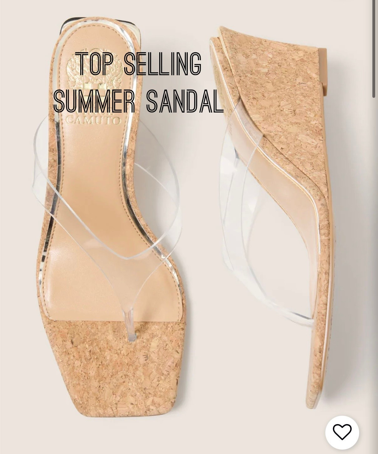 Top selling summer sandal, cork wedge, clear sandal, Evereve, Evereve style, Vince Camuto sandals, Summer style 

#LTKSeasonal #LTKWorkwear