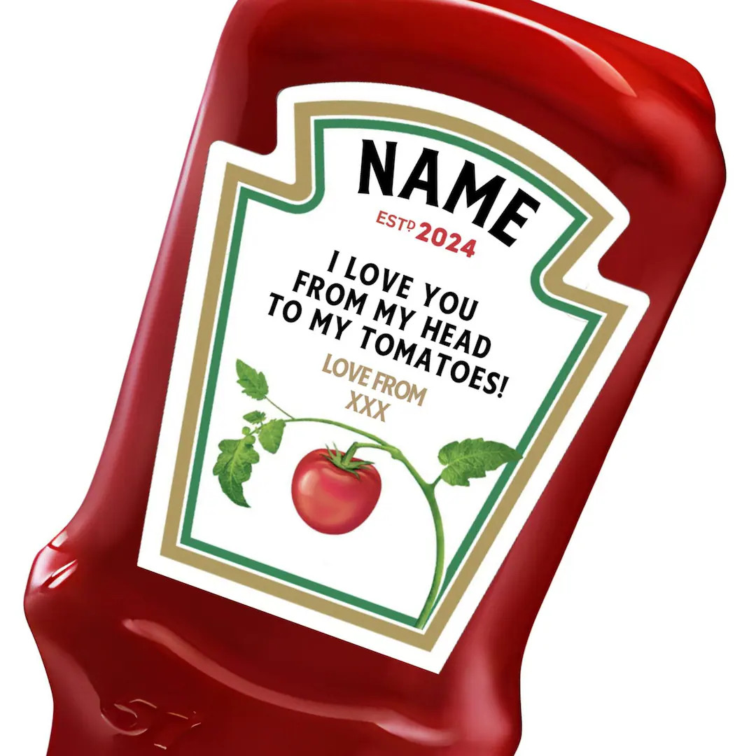 Personalized Tomato Ketchup Sauce Label, Custom Tomato Sauce Label, Custom Sticker, Gift for Her,... | Etsy (US)