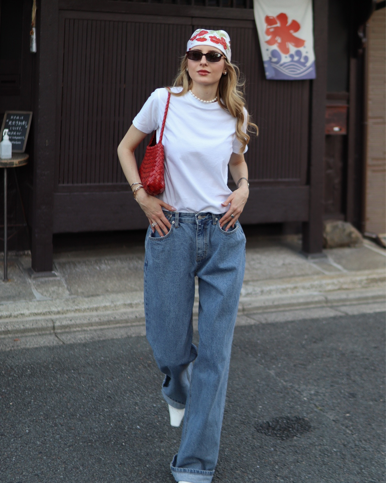 You can never go wrong with a white T-shirt
