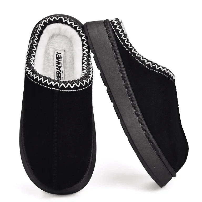 BERANMEY Cozy Platform Fuzzy Slippers for Women and Men Short Ankle Slippers with Anti-Slip Sole ... | Walmart (US)