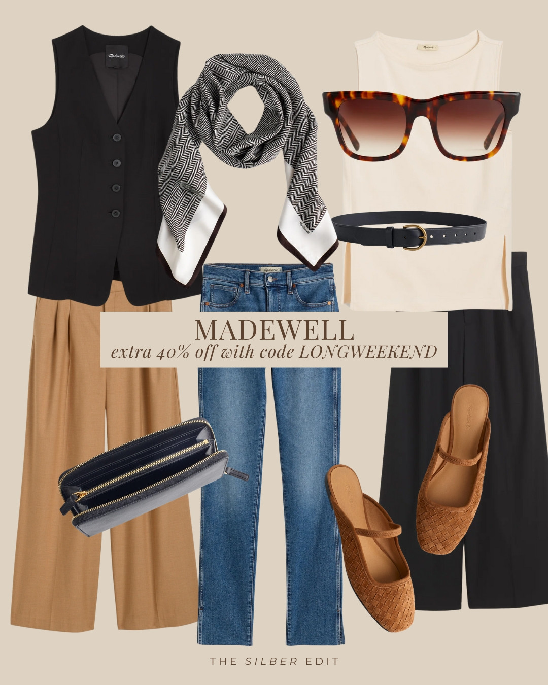 MADEWELL Memorial Day Sale! These styles are an EXTRA 40% off the sale price with code LONGWEEKEND! Shop Madewell for quality wardrobe staples and accessories! 

work wear, casual styles, sunglasses, shoes, bags, belts, jeans, elevated casual, Stefana Silber 

 #LTKSeasonal #LTKSaleAlert #LTKFindsUnder100